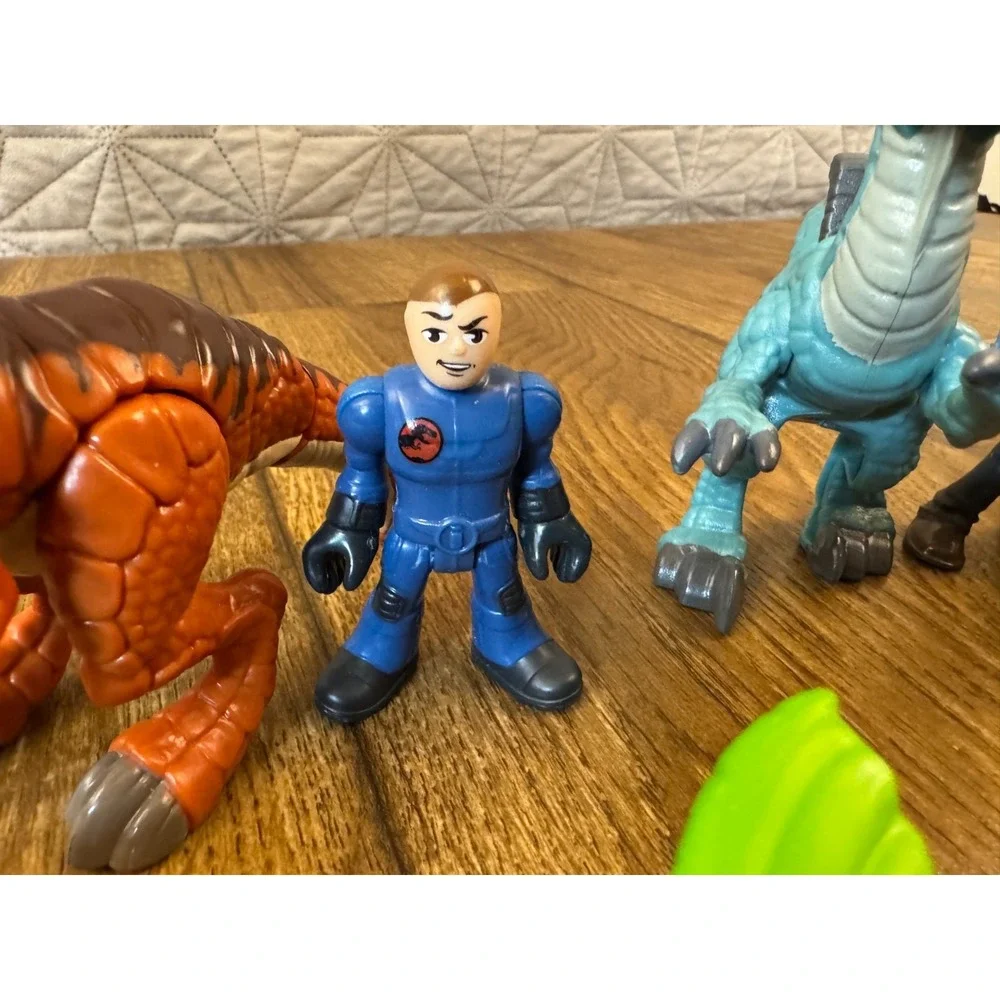 Fisher‎ Price Imaginext Jurassic Park World Dinosaurs Figures Lot ATV Motorcycle